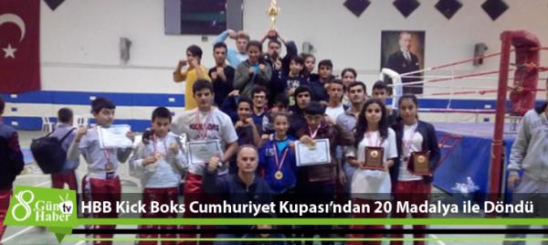 HBB Kick Boks Cumhuriyet Kupasından 20 Madalya ile Döndü