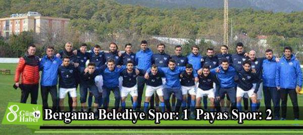 Bergama Belediye Spor: 1  Payas Spor: 2