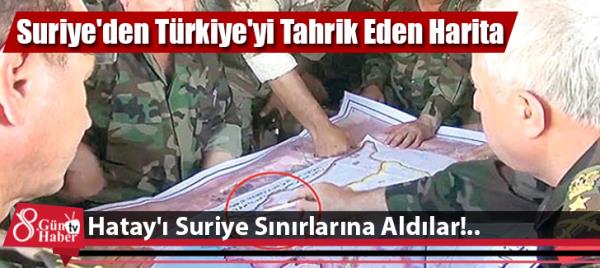 Suriye'den Türkiye'yi Tahrik Eden Harita