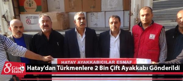 Hatay'dan Türkmenlere 2 Bin Çift Ayakkabı Gönderildi