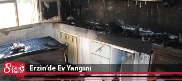 Erzin'de Ev Yangını