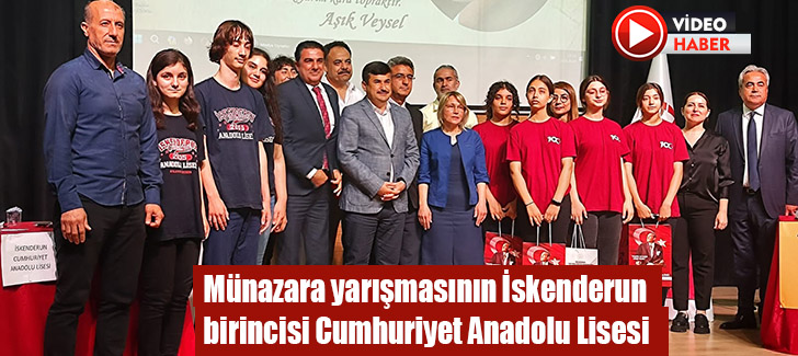  Münazara yarışmasının İskenderun birincisi Cumhuriyet Anadolu Lisesi