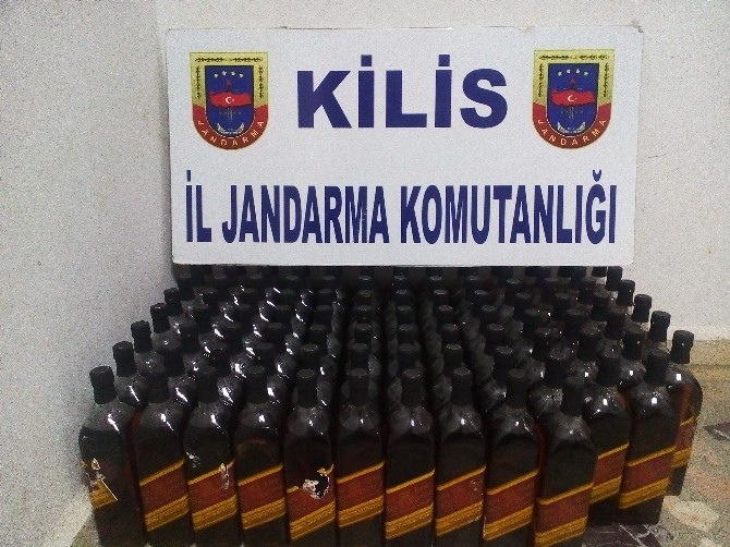 Kilis'te 100 Şişe Viski Ele Geçirildi