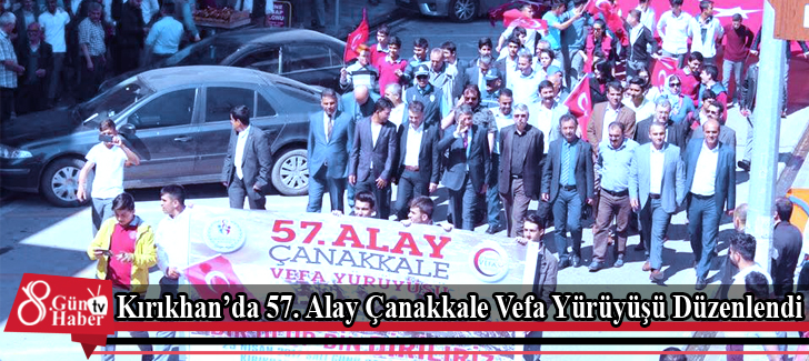 Kırıkhanda 57. Alay Çanakkale Vefa Yürüyüşü Düzenlendi 