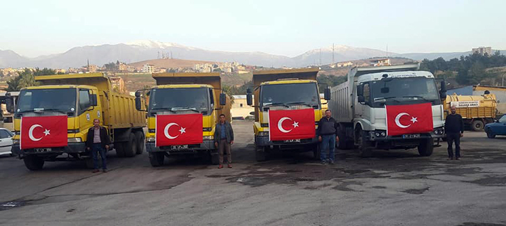 İskenderun Belediyesi'nin Afrin Operasyonuna Araç Desteği Sürüyor