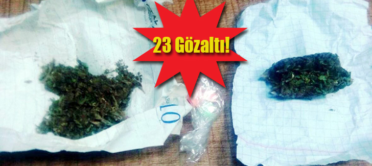 İskenderunda uyuşturucu operasyonları: 23 gözaltı