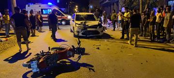 Samandağ'da otomobil ile motosiklet çarpıştı: 2 yaralı