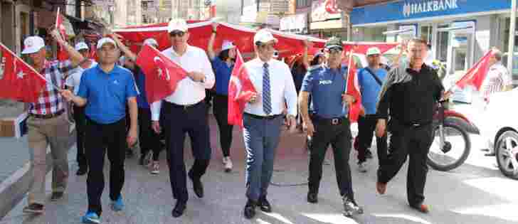 Samandağda Gençlik Yürüyüşü Yapıldı