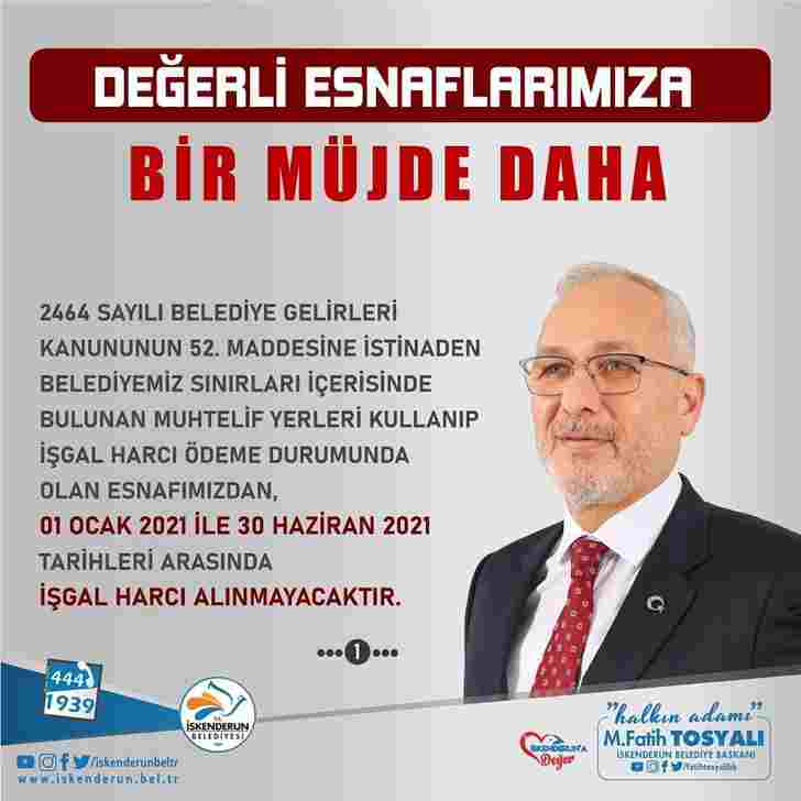 Başkan Fatih Tosyalıdan Esnafa Bir Müjde Daha