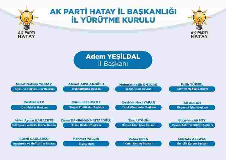 Bilgehan Aksoy AK Parti Hatay İl Başkan Yardımcısı Oldu