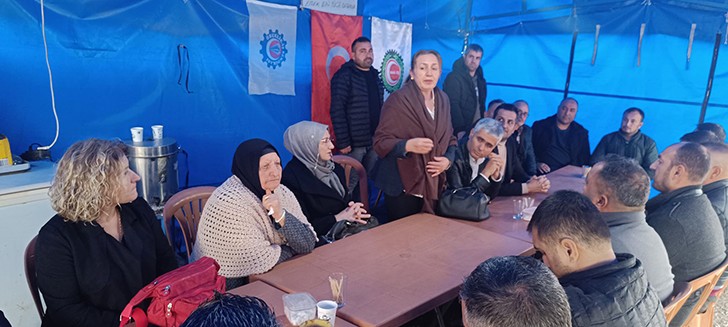 ASENALARDAN YOLBULAN EMEKÇİLERİNE DESTEK ÇIKARMASI…