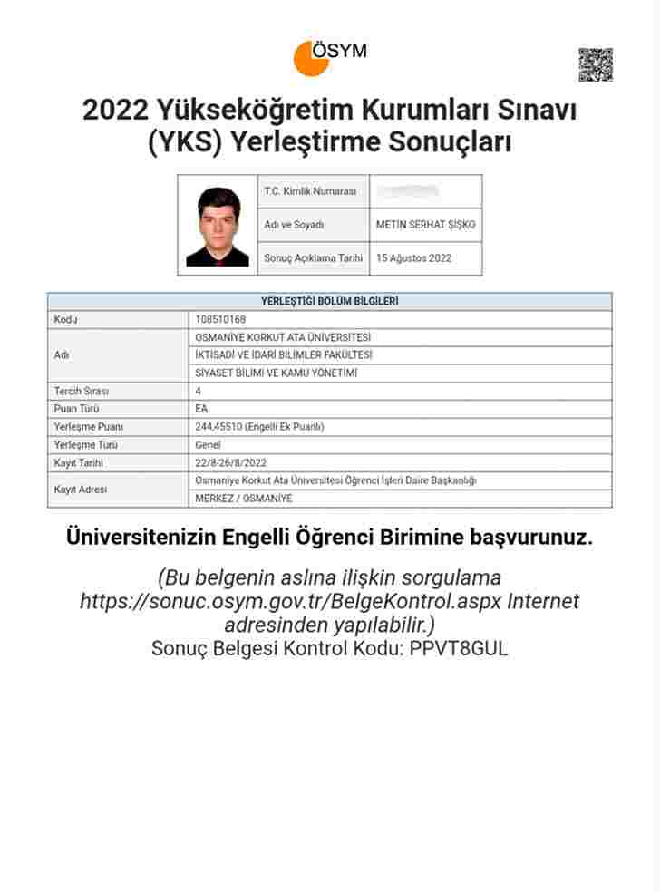 Engelleri Kaldıran YKS Sonucu !