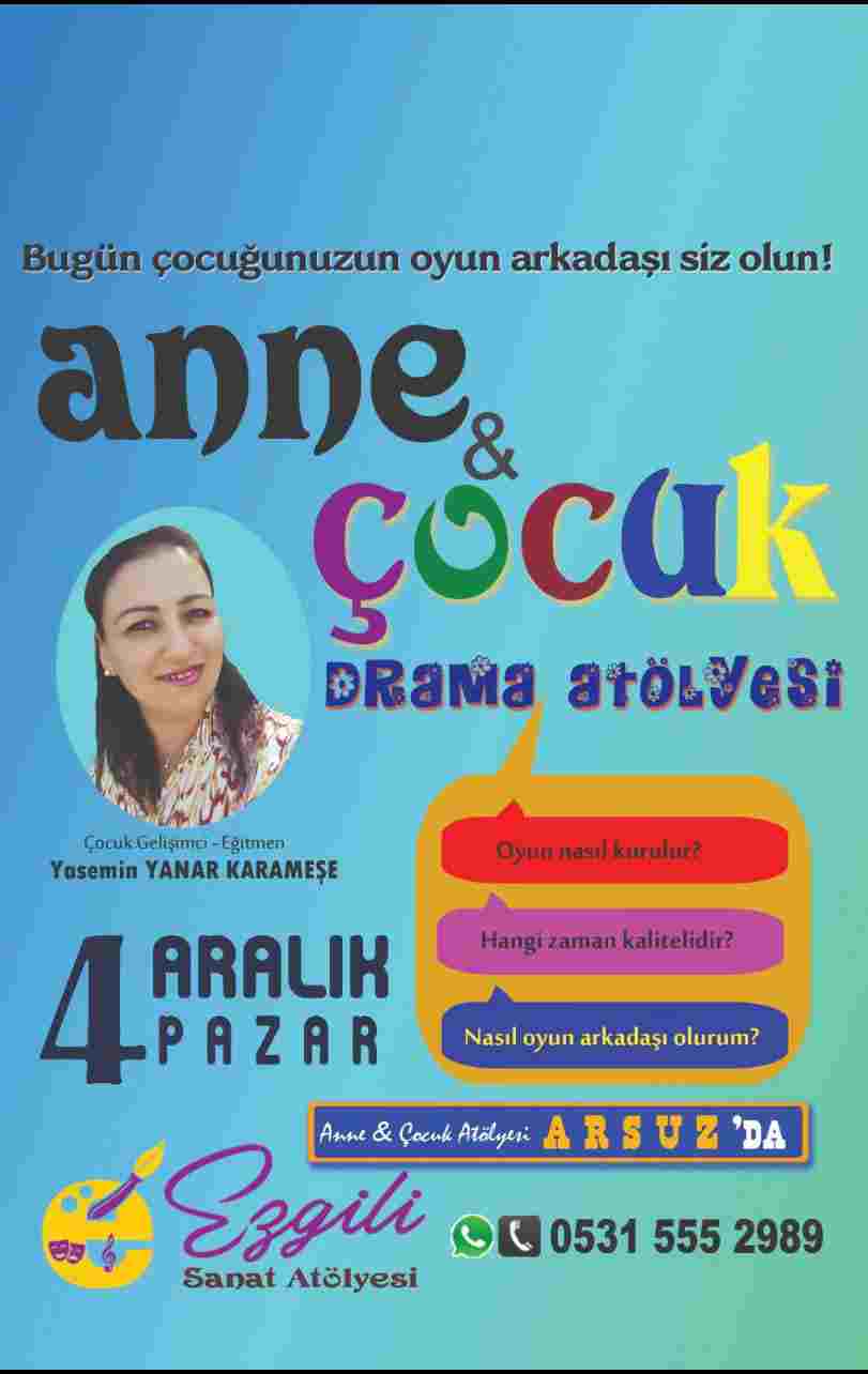 Ezgili Sanat Atölyesinden ‘Anne Çocuk’ Drama Atölyesi
