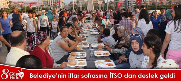 Belediyenin iftar sofrasına İTSO dan destek geldi