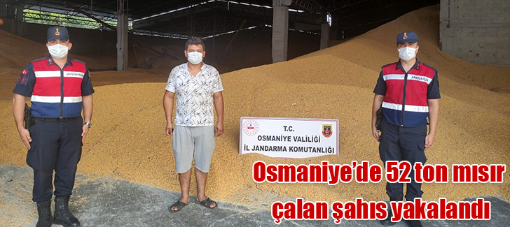 Osmaniyede 52 ton mısır çalan şahıs yakalandı