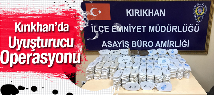 Kırıkhan'da uyuşturucu operasyonu: 3 gözaltı
