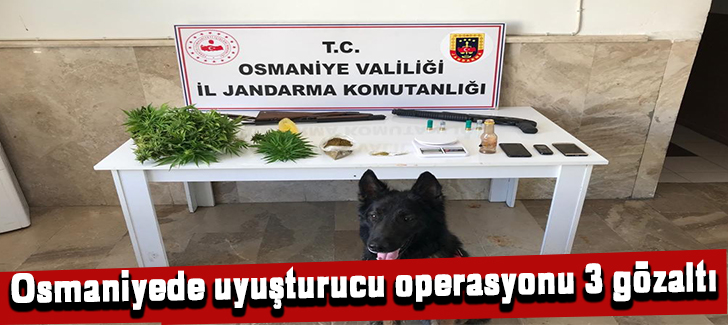  Osmaniyede uyuşturucu operasyonu 3 gözaltı   
