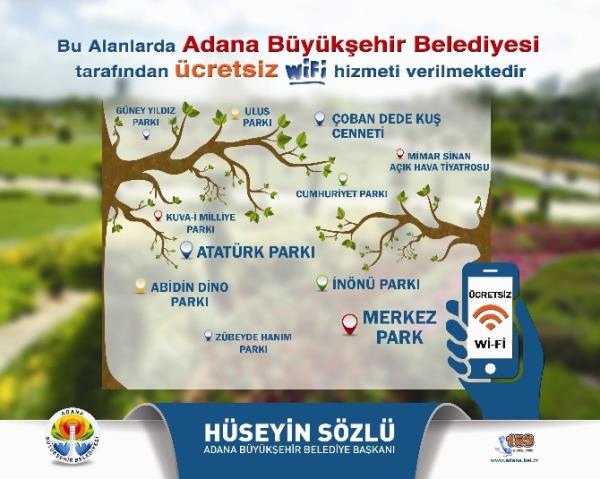 Büyükşehir'den 11 Parkta Ücretsiz Wi-fi Hizmeti
