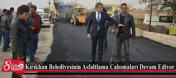 Kırıkhan Belediyesinin Asfaltlama Çalışmaları Devam Ediyor