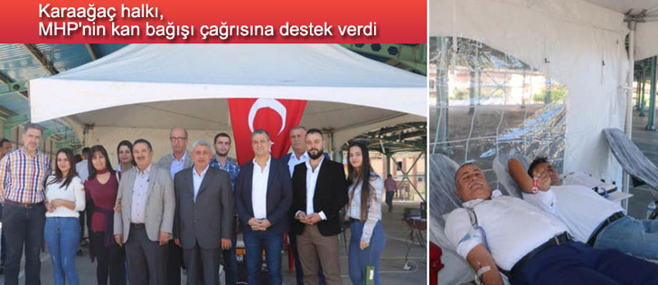 Karaağaç halkı, MHP'nin kan bağışı çağrısına destek verdi