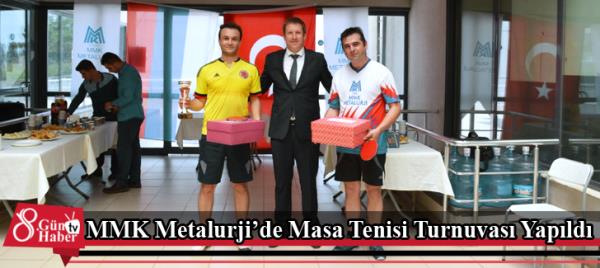 MMK Metalurjide Masa Tenisi Turnuvası Yapıldı