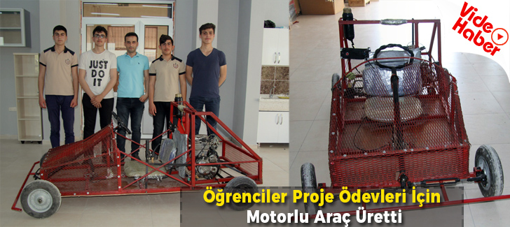 Öğrenciler proje ödevleri için motorlu araç üretti