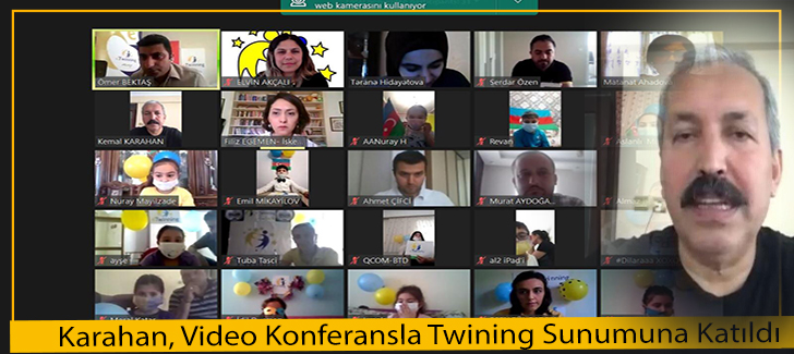 Karahan, Video Konferansla Twining Sunumuna Katıldı