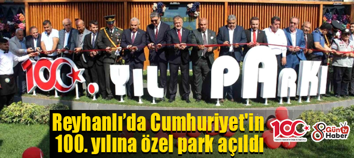 Reyhanlı'da Cumhuriyet'in 100. yılına özel park açıldı
