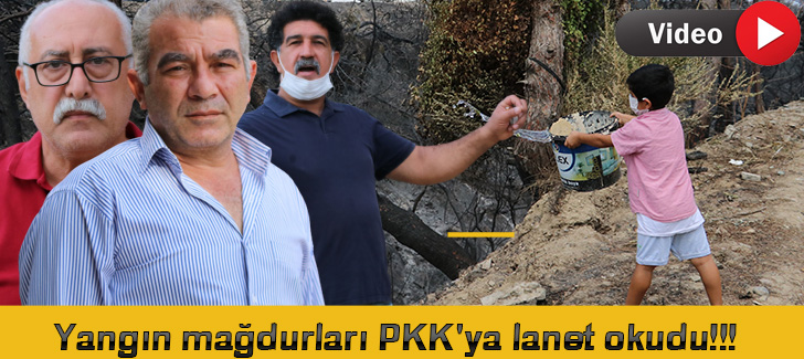 Yangın mağdurları PKK'ya lanet okudu