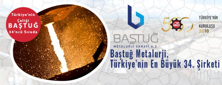 Baştuğ Metalurji, Türkiyenin En Büyük 34. Şirketi