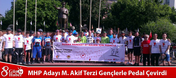 MHP Adayı M. Akif Terzi Gençlerle Pedal Çevirdi