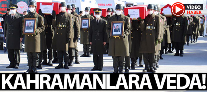 11 şehidimiz Elazığ'dan törenle Ankara'ya uğurlandı