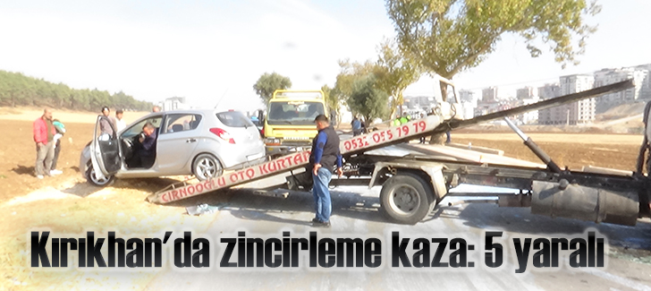 Kırıkhan'da zincirleme kaza: 5 yaralı