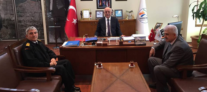 Sahil Güvenlik Komutanı Taşkın'dan Belediye Başkan Seyfi Dingil'e Ziyaret