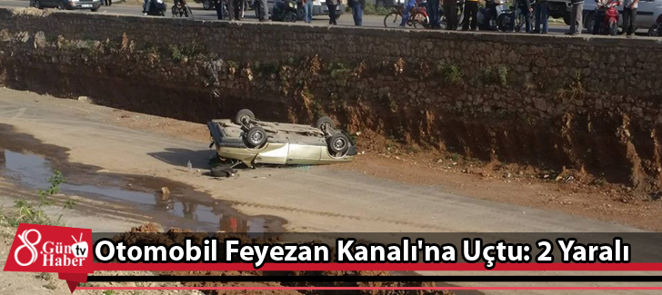Otomobil Feyezan Kanalı'na Uçtu: 2 Yaralı