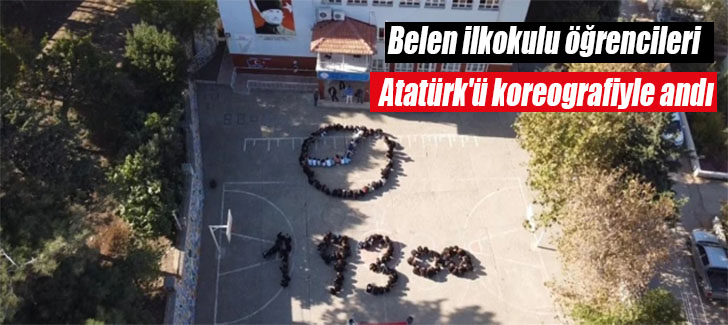 Belen ilkokulu öğrencileri Atatürk'ü koreografiyle andı