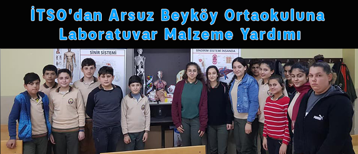 İTSO'dan Arsuz Beyköy Ortaokuluna Laboratuvar Malzeme Yardımı