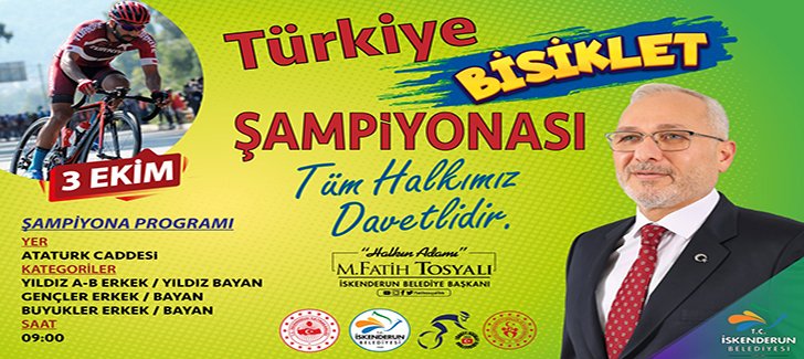 Türkiye Bisiklet Şampiyonası İskenderun'da Yapılacak