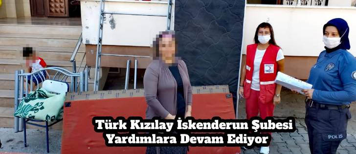 Türk Kızılay İskenderun Şubesi Yardımlara Devam Ediyor