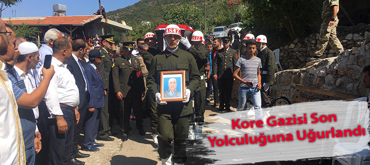 Kore gazisi, askeri törenle son yolculuğuna uğurlandı