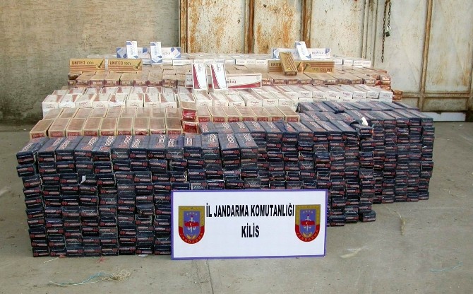 Kilis'te 52 Bin Paket Kaçak Sigara Ele Geçirildi