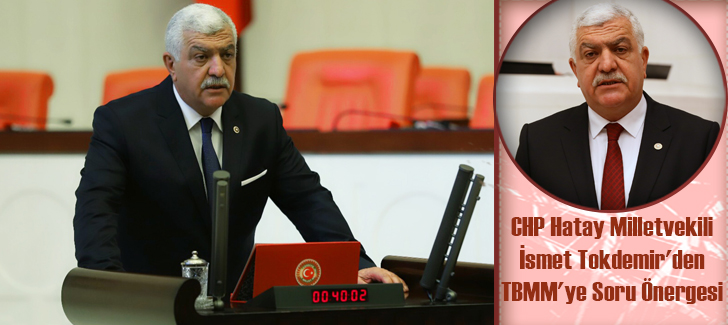 CHP Hatay Milletvekili İsmet Tokdemir'den TBMM'ye Soru Önergesi