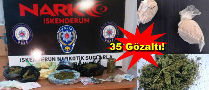 Uyuşturucu Operasyonu 35 Gözaltı!