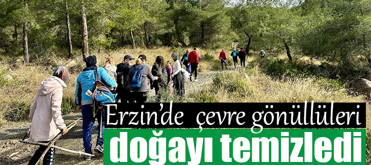 Erzin'de çevre gönüllüleri doğayı temizledi