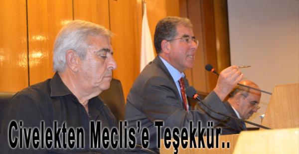 Civelekten Meclis’e Teşekkür..