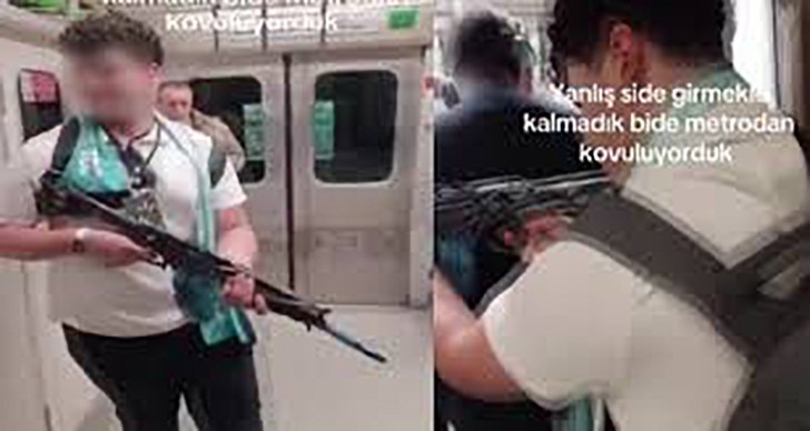 Metroda Oyuncak Tüfekle Video Çeken Genç Gözaltına Alındı