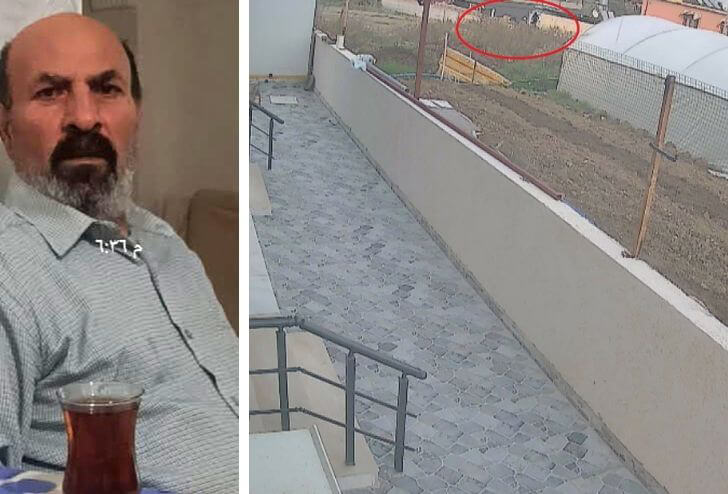 Kalp krizi geçiren adam duvarın üzerinden bahçeye düştü!