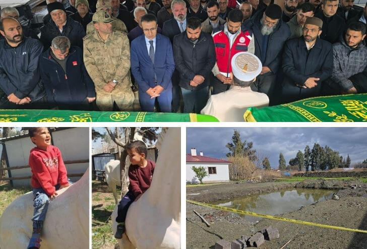 Hatay’da Su Dolu Temele Düşen İki Kardeş Son Yolculuğuna Uğurlandı!