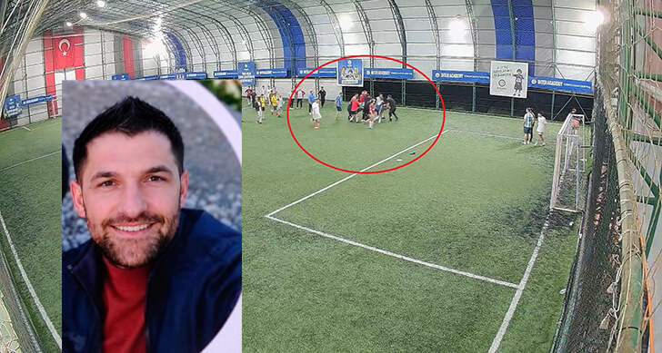Ölüm halı sahada futbol oynarken yakaladı!