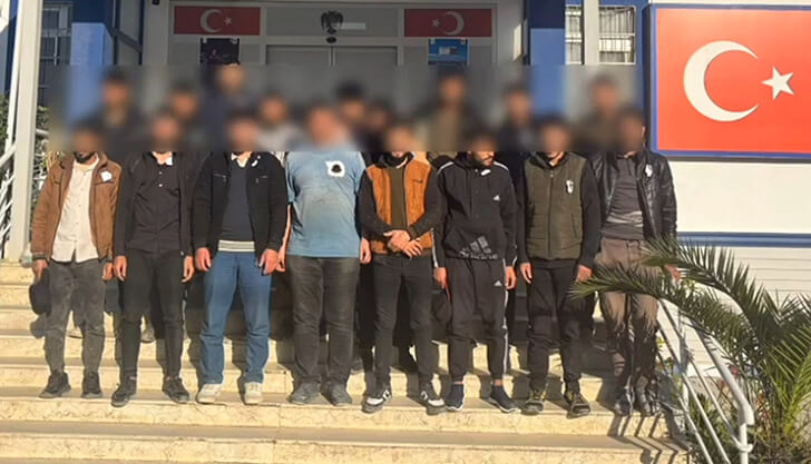 Hatay’da 16 kaçak göçmen yakalandı!
